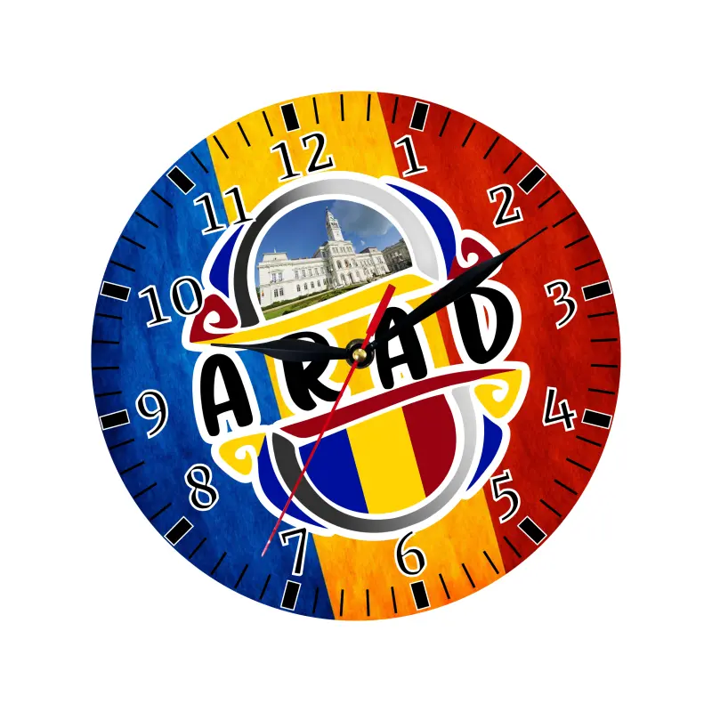 Arad romania, ceas lemn de perete, model 24